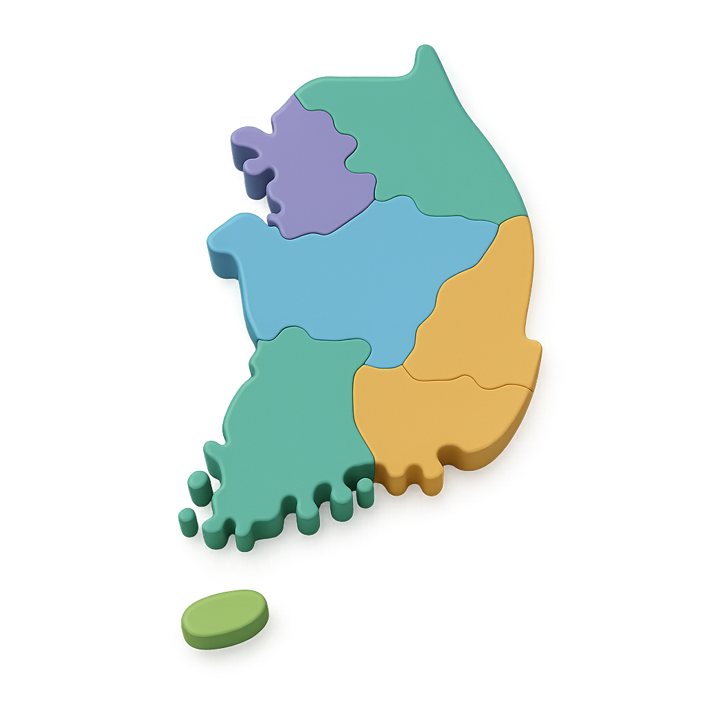 대한민국 전국 지도